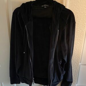 INC International Concepts Women”s XXL Black Velour Pant and Jacket Set